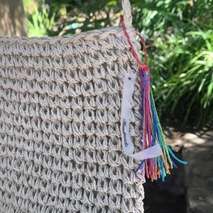 Crossbody Straw Macrame with 🌈Tassel
